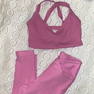 Year of Ours Pink workout set